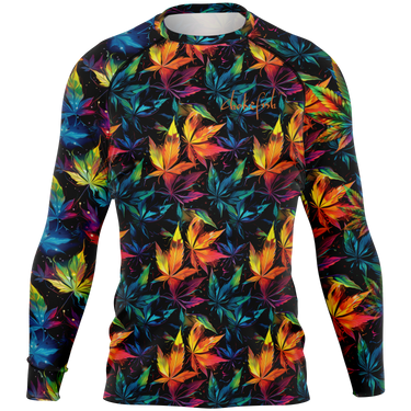 Chokefish™ Long Sleeve Rashguard Cannabis Men's Shirt-011